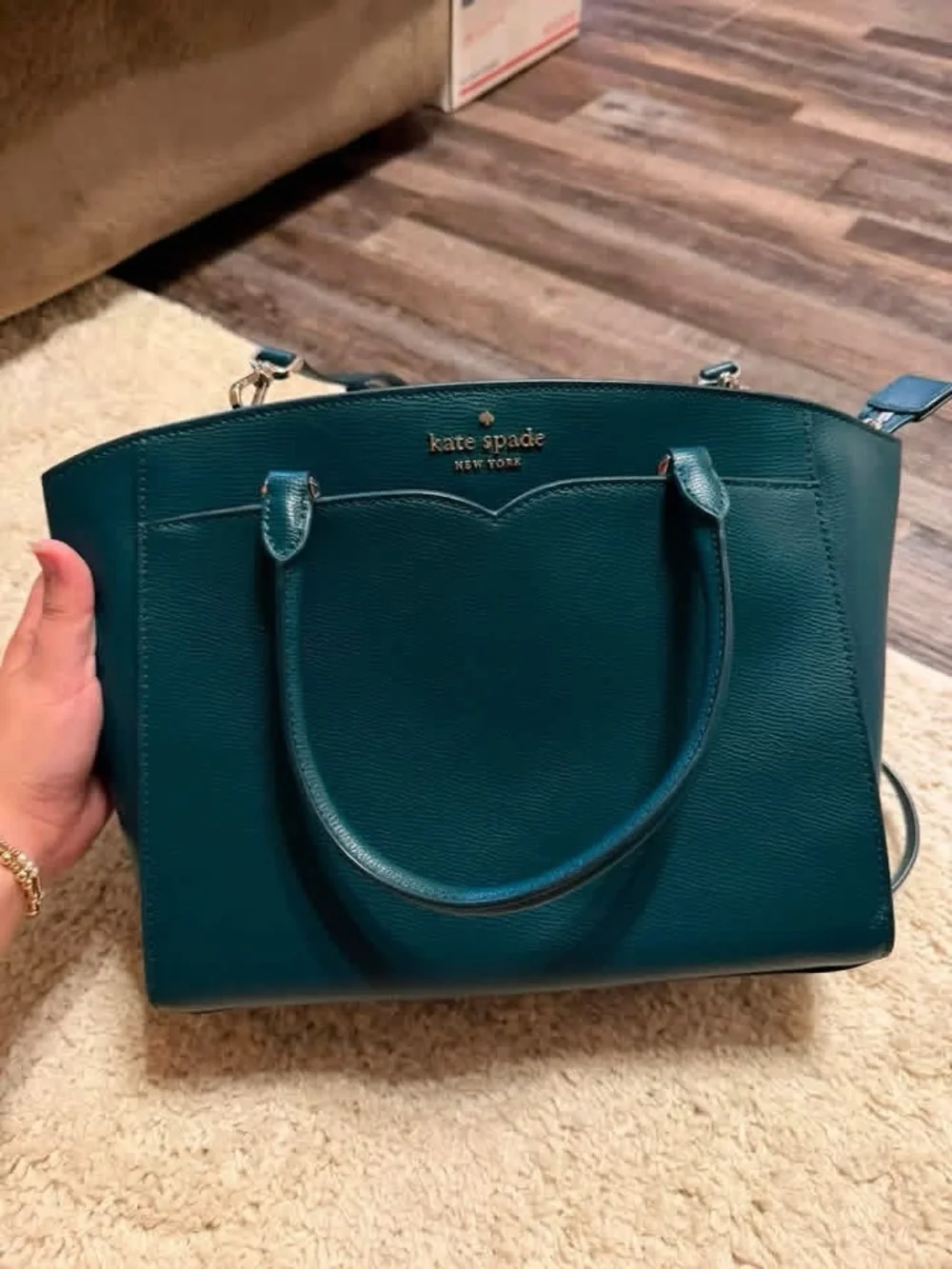 kate spade Teal Pebbled Leather Satchel